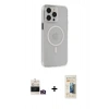 MARSİLYAN™- iPhone 14 Pro Max Kılıf Kıvılcım Asil Özel Seri - Siyah 6D Mat Seramik Hayalet Nano Ekran Koruyucu + Bilvis Titan Kamera Lens - GD