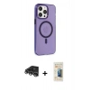 MARSİLYAN™- iPhone 14 Pro Max Kılıf Kıvılcım Asil Özel Seri - Siyah 6D Mat Seramik Hayalet Nano Ekran Koruyucu + Raze Metal Kamera Lens - GS