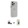 MARSİLYAN™- iPhone 14 Pro Max Kılıf Kıvılcım Asil Özel Seri - Siyah 6D Mat Seramik Hayalet Nano Ekran Koruyucu + Bilvis Titan Kamera Lens - SH