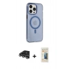 MARSİLYAN™- iPhone 14 Pro Max Kılıf Kıvılcım Asil Özel Seri - Siyah 6D Mat Seramik Hayalet Nano Ekran Koruyucu + Raze Metal Kamera Lens - GS