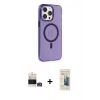 MARSİLYAN™- iPhone 14 Pro Max Kılıf Kıvılcım Asil Özel Seri - Siyah 6D Mat Seramik Hayalet Nano Ekran Koruyucu + Bilvis Titan Kamera Lens - GD