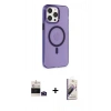 MARSİLYAN™- iPhone 14 Pro Max Kılıf Kıvılcım Asil Özel Seri - Siyah Bilvis 3D Mat Cam Ekran Koruyucu + Bilvis Titan Kamera Lens - DNMR