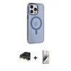 MARSİLYAN™- iPhone 14 Pro Max Kılıf Kıvılcım Asil Özel Seri - Siyah Bilvis 3D Mat Cam Ekran Koruyucu + Raze Metal Kamera Lens - GD