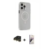 MARSİLYAN™- iPhone 14 Pro Max Kılıf Kıvılcım Asil Özel Seri - Siyah Bilvis 3D Mat Cam Ekran Koruyucu + Raze Metal Kamera Lens - GD