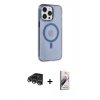 MARSİLYAN™- iPhone 14 Pro Max Kılıf Kıvılcım Asil Özel Seri - Siyah Bilvis 3D Mat Cam Ekran Koruyucu + Raze Metal Kamera Lens - GS