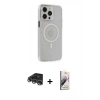 MARSİLYAN™- iPhone 14 Pro Max Kılıf Kıvılcım Asil Özel Seri - Siyah Bilvis 3D Mat Cam Ekran Koruyucu + Raze Metal Kamera Lens - GS