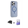 MARSİLYAN™- iPhone 14 Pro Max Kılıf Kıvılcım Asil Özel Seri - Siyah Bilvis 5in1 5D Magic Hayalet Cam Ekran Koruyucu + Raze Metal Kamera Lens - GS