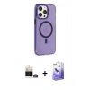MARSİLYAN™- iPhone 14 Pro Max Kılıf Kıvılcım Asil Özel Seri - Siyah Bilvis 5in1 5D Magic Hayalet Cam Ekran Koruyucu + Bilvis Titan Kamera Lens - GD