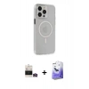MARSİLYAN™- iPhone 14 Pro Max Kılıf Kıvılcım Asil Özel Seri - Siyah Bilvis 5in1 5D Magic Hayalet Cam Ekran Koruyucu + Bilvis Titan Kamera Lens - GD