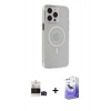 MARSİLYAN™- iPhone 14 Pro Max Kılıf Kıvılcım Asil Özel Seri - Siyah Bilvis 5in1 5D Magic Hayalet Cam Ekran Koruyucu + Bilvis Titan Kamera Lens - SH