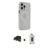 MARSİLYAN™- iPhone 14 Pro Max Kılıf Kıvılcım Asil Özel Seri - Siyah Bilvis Hayalet Cam Ekran Koruyucu + Raze Metal Kamera Lens - GD