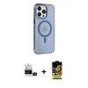 MARSİLYAN™- iPhone 14 Pro Max Kılıf Kıvılcım Asil Özel Seri - Siyah Buffer Cam Ekran Koruyucu + Bilvis Titan Kamera Lens - SH