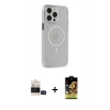 MARSİLYAN™- iPhone 14 Pro Max Kılıf Kıvılcım Asil Özel Seri - Siyah Buffer Cam Ekran Koruyucu + Bilvis Titan Kamera Lens - SH