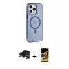 MARSİLYAN™- iPhone 14 Pro Max Kılıf Kıvılcım Asil Özel Seri - Siyah Buffer Cam Ekran Koruyucu + Raze Metal Kamera Lens - GS