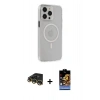 MARSİLYAN™- iPhone 14 Pro Max Kılıf Kıvılcım Asil Özel Seri - Siyah Buffer Hayalet Cam Ekran Koruyucu + Raze Metal Kamera Lens - GD