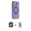 MARSİLYAN™- iPhone 14 Pro Max Kılıf Kıvılcım Asil Özel Seri - Siyah Joko 5D Cam + PVD Metal Kamera Lens - TU