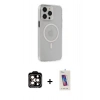 MARSİLYAN™- iPhone 14 Pro Max Kılıf Kıvılcım Asil Özel Seri - Siyah Joko 5D Cam + PVD Metal Kamera Lens - TU