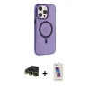 MARSİLYAN™- iPhone 14 Pro Max Kılıf Kıvılcım Asil Özel Seri - Siyah Joko 5D Cam + Raze Metal Kamera Lens - GD