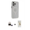 MARSİLYAN™- iPhone 14 Pro Max Kılıf Kıvılcım Asil Özel Seri - Siyah Mat Seramik Nano Ekran Koruyucu + Bilvis Titan Kamera Lens - GS