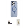 MARSİLYAN™- iPhone 14 Pro Max Kılıf Kıvılcım Asil Özel Seri - Siyah Mat Seramik Nano Ekran Koruyucu + Bilvis Titan Kamera Lens - SH