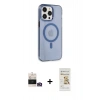 MARSİLYAN™- iPhone 14 Pro Max Kılıf Kıvılcım Asil Özel Seri - Siyah Mat Seramik Nano Ekran Koruyucu + Bilvis Titan Kamera Lens - GD