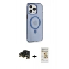 MARSİLYAN™- iPhone 14 Pro Max Kılıf Kıvılcım Asil Özel Seri - Siyah Mat Seramik Nano Ekran Koruyucu + Raze Metal Kamera Lens - GD