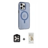 MARSİLYAN™- iPhone 14 Pro Max Kılıf Kıvılcım Asil Özel Seri - Siyah Mat Seramik Nano Ekran Koruyucu + PVD Metal Kamera Lens - TU
