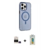 MARSİLYAN™- iPhone 14 Pro Max Kılıf Kıvılcım Asil Özel Seri - Siyah Polymer Nano Ekran Koruyucu + Bilvis Titan Kamera Lens - GS
