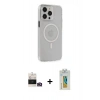 MARSİLYAN™- iPhone 14 Pro Max Kılıf Kıvılcım Asil Özel Seri - Siyah Polymer Nano Ekran Koruyucu + Bilvis Titan Kamera Lens - GD