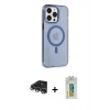 MARSİLYAN™- iPhone 14 Pro Max Kılıf Kıvılcım Asil Özel Seri - Siyah Polymer Nano Ekran Koruyucu + Raze Metal Kamera Lens - GS