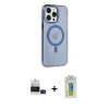 MARSİLYAN™- iPhone 14 Pro Max Kılıf Kıvılcım Asil Özel Seri - Siyah Polymer Nano Ekran Koruyucu + Bilvis Titan Kamera Lens - SH