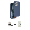 MARSİLYAN™- iPhone 14 Pro Max Kılıf Kıvılcım Çizgi Serisi - Şeffaf Pasifik Cam Ekran Koruyucu + Bilvis Titan Kamera Lens - GS