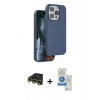 MARSİLYAN™- iPhone 14 Pro Max Kılıf Kıvılcım Çizgi Serisi - Şeffaf Royal Nano Ekran Koruyucu + Raze Metal Kamera Lens - GD