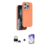 MARSİLYAN™- iPhone 14 Pro Max Kılıf Kıvılcım Çizgi Serisi - Siyah Bilvis 5in1 3D Magic Cam Ekran Koruyucu + Bilvis Titan Kamera Lens - GD