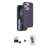 MARSİLYAN™- iPhone 14 Pro Max Kılıf Kıvılcım Çizgi Serisi - Siyah Joko 5D Cam + Bilvis Titan Kamera Lens - GD