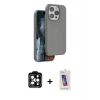 MARSİLYAN™- iPhone 14 Pro Max Kılıf Kıvılcım Çizgi Serisi - Siyah Joko 5D Cam + PVD Metal Kamera Lens - TU
