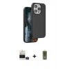 MARSİLYAN™- iPhone 14 Pro Max Kılıf Kıvılcım Çizgi Serisi - Siyah Joko Magic 5D Hayalet Cam + Bilvis Titan Kamera Lens - GD