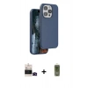 MARSİLYAN™- iPhone 14 Pro Max Kılıf Kıvılcım Çizgi Serisi - Siyah Joko Magic 5D Hayalet Cam + Bilvis Titan Kamera Lens - SH