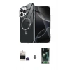 MARSİLYAN™- iPhone 14 Pro Max Kılıf Kıvılcım Form Prime - Şeffaf 360 Full Body Arka Koruyucu + Bilvis Titan Kamera Lens - DNMR