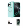 MARSİLYAN™- iPhone 14 Pro Max Kılıf Kıvılcım Form Prime - Şeffaf 360 Full Body Arka Koruyucu + Bilvis Titan Kamera Lens - SH