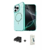 MARSİLYAN™- iPhone 14 Pro Max Kılıf Kıvılcım Form Prime - Şeffaf Pasifik Cam Ekran Koruyucu + Raze Metal Kamera Lens - GS