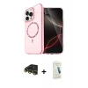 MARSİLYAN™- iPhone 14 Pro Max Kılıf Kıvılcım Form Prime - Şeffaf Pasifik Cam Ekran Koruyucu + Raze Metal Kamera Lens - GD