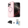 MARSİLYAN™- iPhone 14 Pro Max Kılıf Kıvılcım Form Prime - Şeffaf Royal Nano Ekran Koruyucu + Raze Metal Kamera Lens - GS