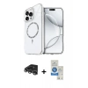 MARSİLYAN™- iPhone 14 Pro Max Kılıf Kıvılcım Form Prime - Şeffaf Royal Nano Ekran Koruyucu + Raze Metal Kamera Lens - GS