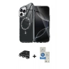 MARSİLYAN™- iPhone 14 Pro Max Kılıf Kıvılcım Form Prime - Şeffaf Royal Nano Ekran Koruyucu + Raze Metal Kamera Lens - GS