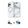 MARSİLYAN™- iPhone 14 Pro Max Kılıf Kıvılcım Form Prime - Siyah 3D Antistatik Cam Ekran Koruyucu + Bilvis Titan Kamera Lens - GD