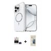 MARSİLYAN™- iPhone 14 Pro Max Kılıf Kıvılcım Form Prime - Siyah 6D Mat Seramik Hayalet Nano Ekran Koruyucu + Derin Mor Bilvis Titan Kamera Lens