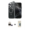 MARSİLYAN™- iPhone 14 Pro Max Kılıf Kıvılcım Form Prime - Siyah 6D Mat Seramik Hayalet Nano Ekran Koruyucu + Bilvis Titan Kamera Lens - SH