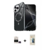 MARSİLYAN™- iPhone 14 Pro Max Kılıf Kıvılcım Form Prime - Siyah 6D Mat Seramik Hayalet Nano Ekran Koruyucu + Gold Bilvis Titan Kamera Lens