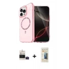 MARSİLYAN™- iPhone 14 Pro Max Kılıf Kıvılcım Form Prime - Siyah 6D Mat Seramik Hayalet Nano Ekran Koruyucu + Bilvis Titan Kamera Lens - SH